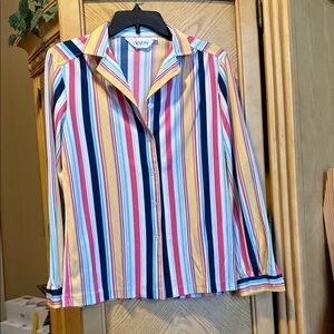 Vintage Devon striped blouse size small